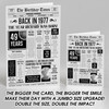 Born In 1977 Grey Newspaper Birthday Facts Any Year Any Age Personalised Card