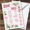Born In 1965 Pink Flower Birthday Facts Any Year Any Age Personalised Card