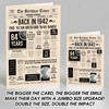 Born In 1942 Newspaper Birthday Facts Any Year Any Age Personalised Card