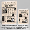 Born In 1995 Newspaper Birthday Facts Any Year Any Age Personalised Card
