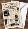 Born In 2005 Newspaper Birthday Facts Any Year Any Age Personalised Card