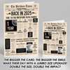 Born In 2025 Newspaper Birthday Facts Any Year Any Age Personalised Card