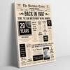 Born In 1997 Newspaper Birthday Facts Any Year Any Age Personalised Print