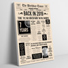 Born In 2019 Newspaper Birthday Facts Any Year Any Age Personalised Print