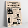 Born In 2021 Newspaper Birthday Facts Any Year Any Age Personalised Print