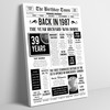 Born In 1987 White Newspaper Birthday Facts Any Year Any Age Personalised Print