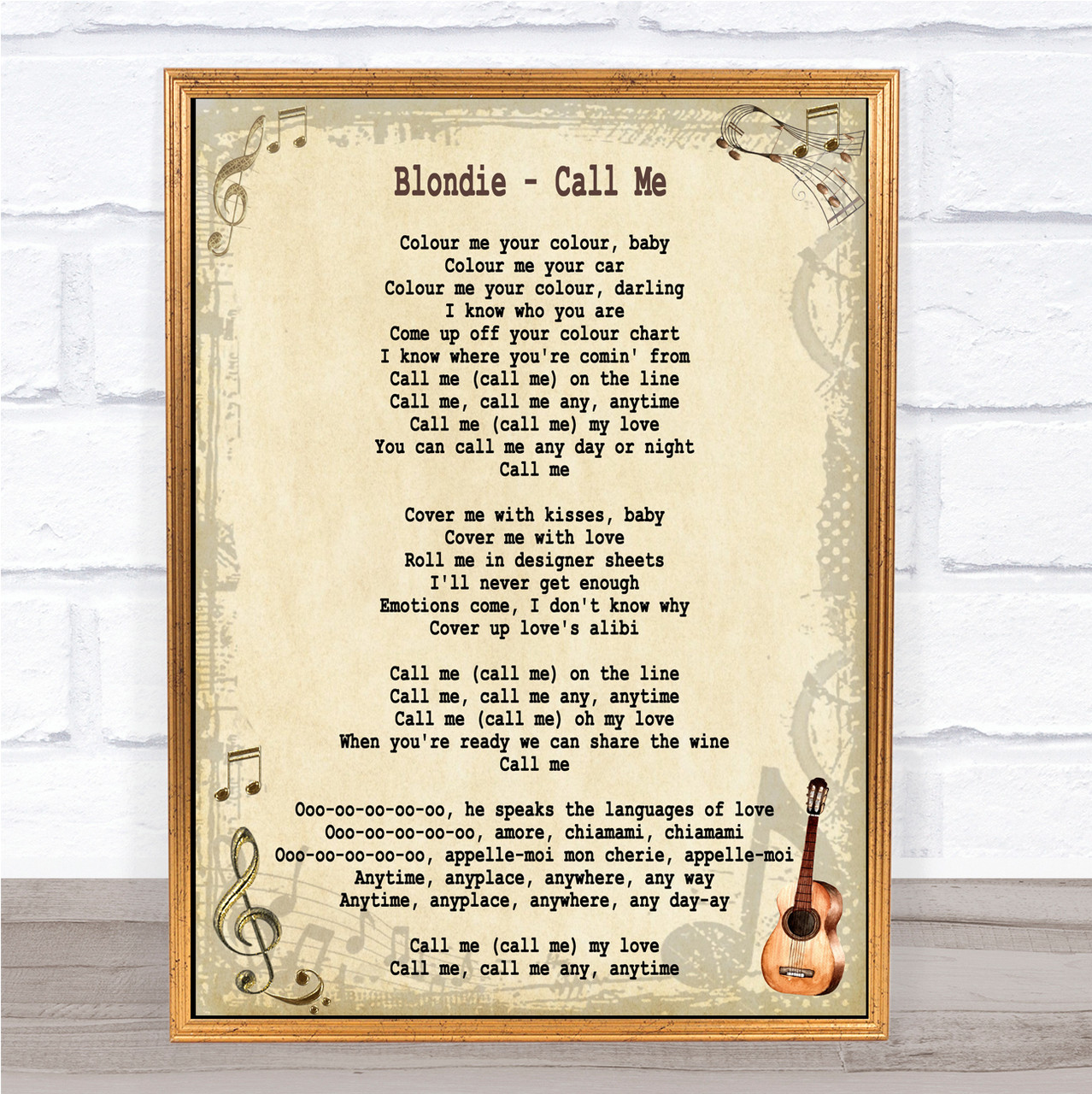 Tell Me Why Song Lyric Quote Print