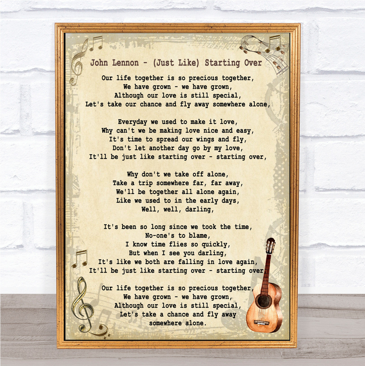 John Lennon Woman Quote Song Lyric Print