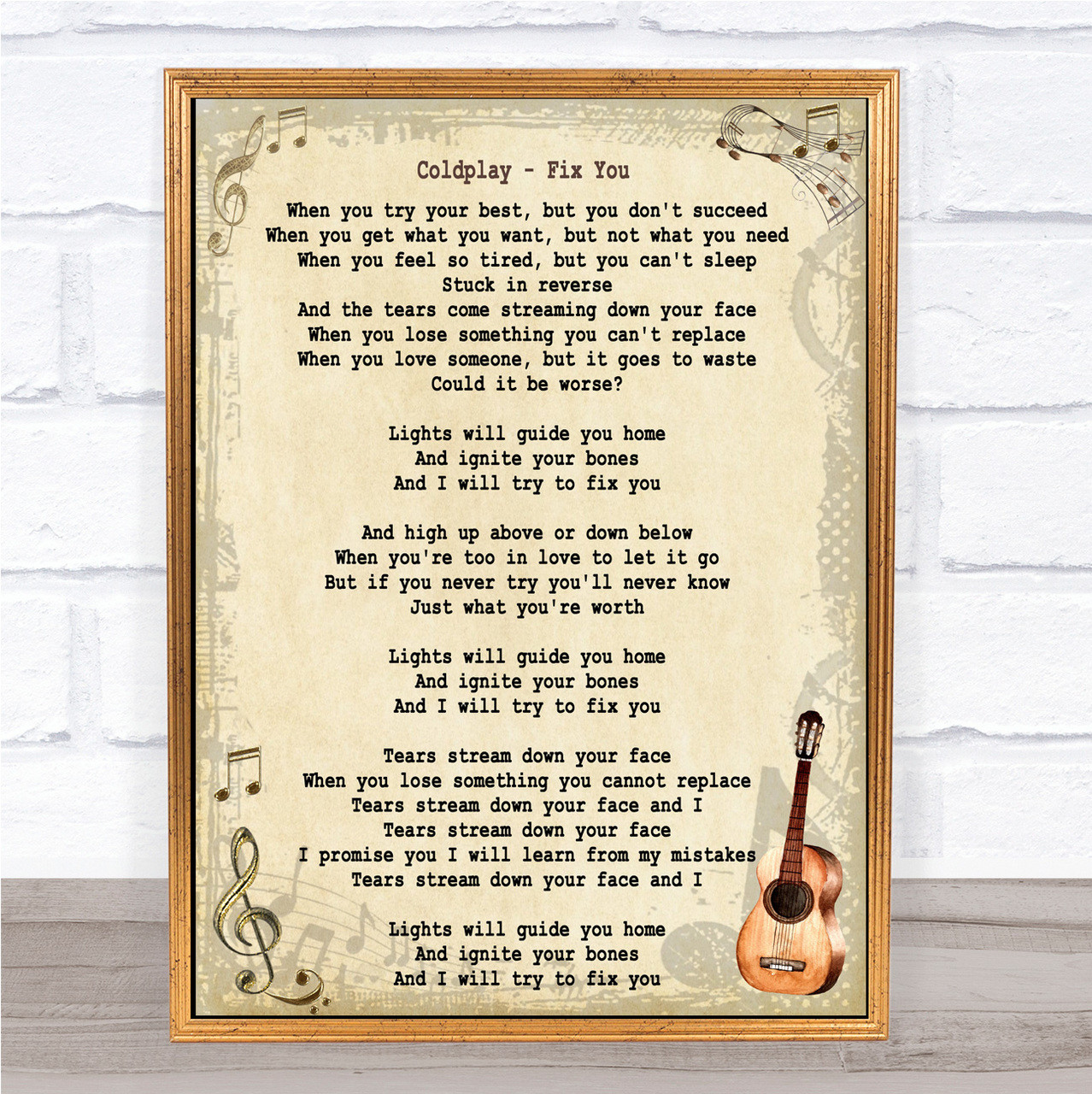 The Cranberries Zombie Song Lyric Vintage Music Wall Art Print - Song Lyric  Designs