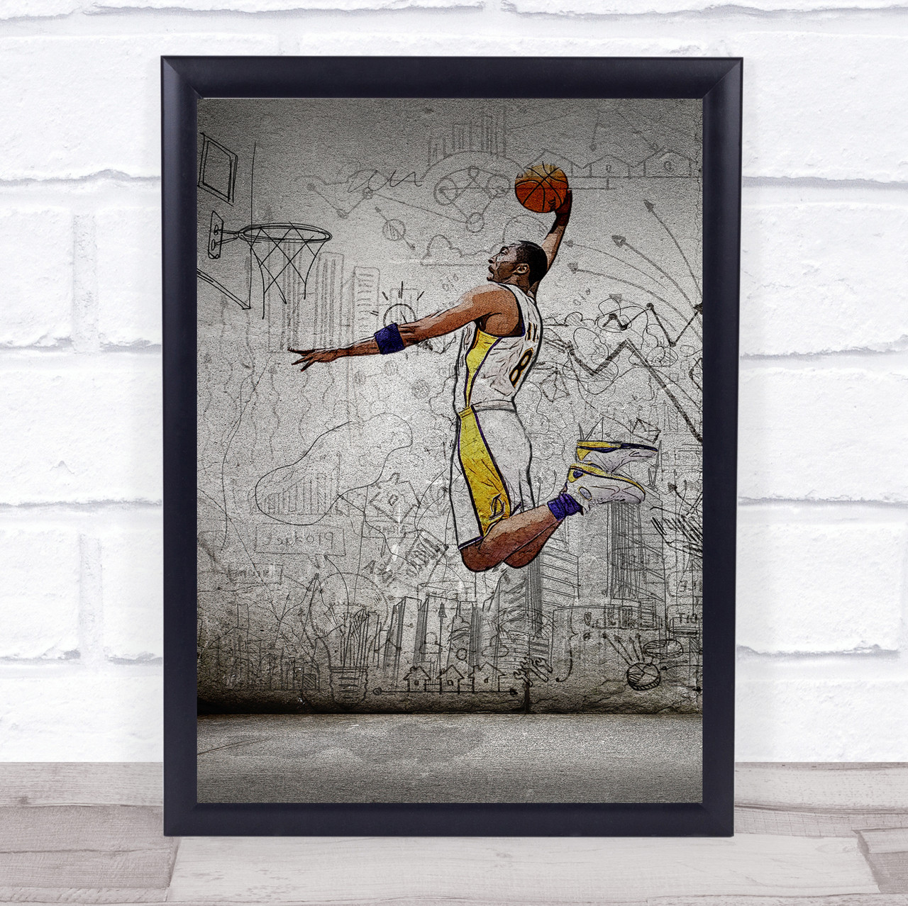 Wall Art Print kobe bryant basketball, Gifts & Merchandise