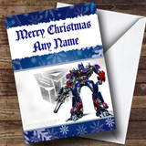 Transformers Optimus Prime Customised Christmas Card