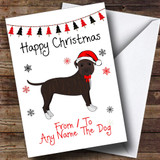 Staffordshire Bull Terrier Brown From Or To The Dog Pet Customised Christmas Card