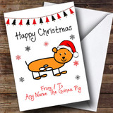 From Or To The Guinea Pig Pet Customised Christmas Card