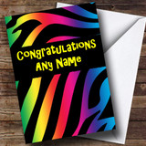 Tiger Animal Print Customised Congratulations Card