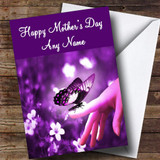 Purple Butterfly Customised Mother's Day Card