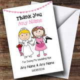Thank You For Being Our Wedding Hairdresser Customised Thank You Card