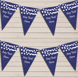 Navy Blue Watercolour Lights Wedding Anniversary Bunting Garland Party Banner