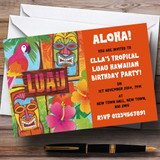 Orange Hawaiian Tropical Luau Customised Party Invitations