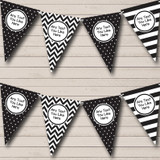 Black White Stripes Spots Carnival Fete Street Party Bunting