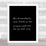 Life Not Measured Quote Print Black & White