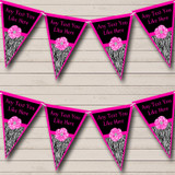 Zebra Print Hot Pink Bow Hen Do Night Party Bunting