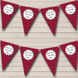 Fuchsia Pink & Black Vintage Floral Hen Do Night Party Bunting