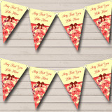 Yellow Pink Floral Vintage Shabby Chic Garden Tea Party Bunting