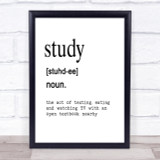 Word Definition Study Quote Print Poster Typography Word Art Picture