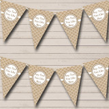 Patterned Burlap Wedding Bunting