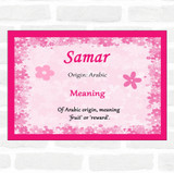 Samar Name Meaning Pink Certificate