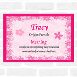 Tracy Name Meaning Pink Certificate