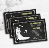 Chalkboard Yellow Personalised Wedding Guest Information Cards