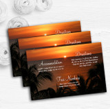 Florida Sunset Personalised Wedding Guest Information Cards