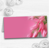 Warm Pink Flowers Wedding Table Seating Name Place Cards