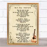 Ben E. King Stand By Me Song Lyric Vintage Quote Print