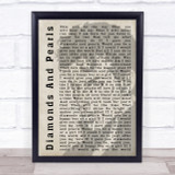 Prince Diamonds And Pearls Shadow Song Lyric Quote Print