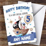 Customised Birthday Card Pirate 7Th 8Th 9Th 10Th 11Th 12Th Godson