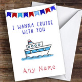 Surprise Going On A Cruise Ship Personalised Greetings Card