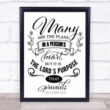 The Lords Purpose Quote Typogrophy Wall Art Print