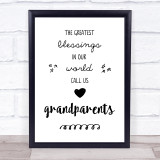 Greatest Blessings Quote Typogrophy Wall Art Print