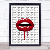 Lips Vogue Decorative Wall Art Print