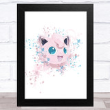 Jiggly Puff Pokémon Splatter Art Children's Kids Wall Art Print