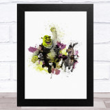 Shrek Watercolour Children's Kid's Wall Art Print