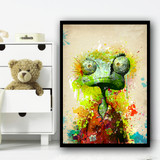 Rango Chameleon Splatter Wall Art Print