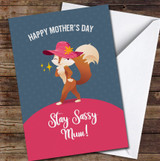 Sassy Fox Personalised Mother's Day Card