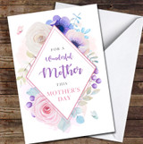 Purple Flowers Mother Personalised Mother's Day Card