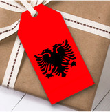 Albanian Flag Birthday Present Favor Gift Tags