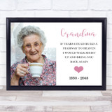 Grandma Memorial Poem & Photo Personalised Gift Art Print