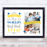 World's Best Dad Typographic Photos Personalised Gift Art Print