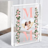 Mum Roses Photo Personalised Acrylic Block